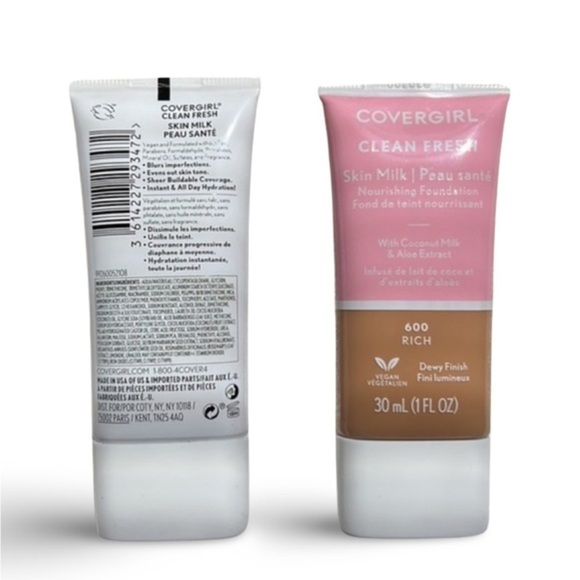 Natural Look COVERGIRL Clean Fresh Skin Milk Foundation in Rich Shade Pack‎ of 2 - Picture 2 of 3
